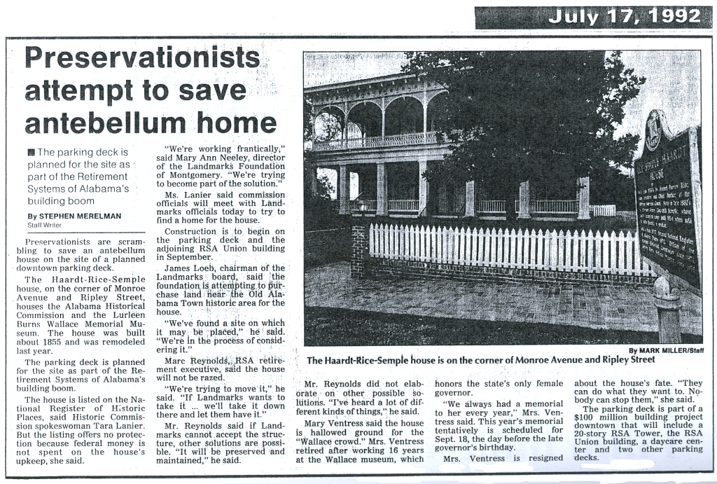 Rice Semple House Clipping